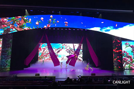 户内P4全彩LED显示屏影剧院舞台应用130平方米