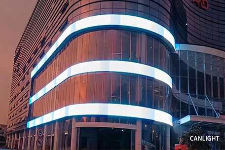 商城外墙弧形LED显示屏全彩订制