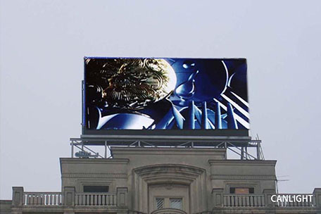 户外全彩LED显示屏楼顶安装P16